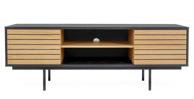 TV-Schrank schwarz Holz Design kaufen