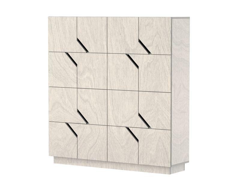 Highboard Maze Holz grau