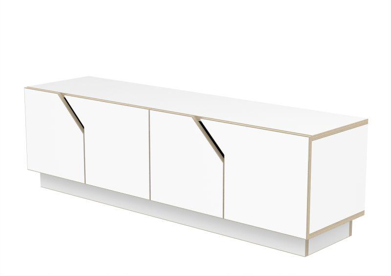 TV-Schrank nordisches Design Holz weiß