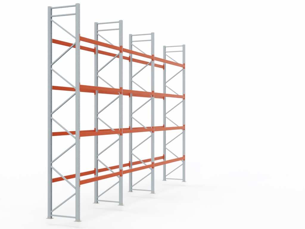 Palettenregal H 6,5 m | L 9,4 m | T 1,1 m | 50 Palettenplätze | DIN EN 15512