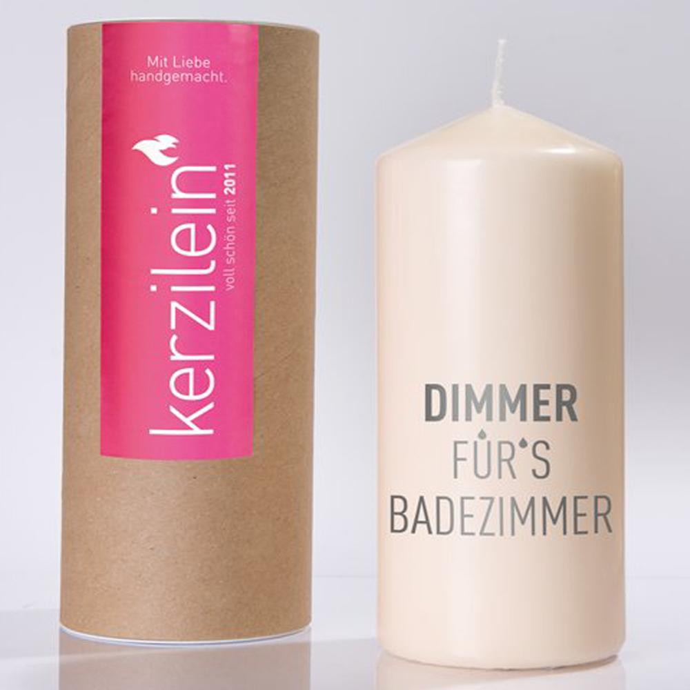 Kerzilein Deko Kerze Dimmer für's Badezimmer creme-grau 18x7,5 cm – goldmarie Shop