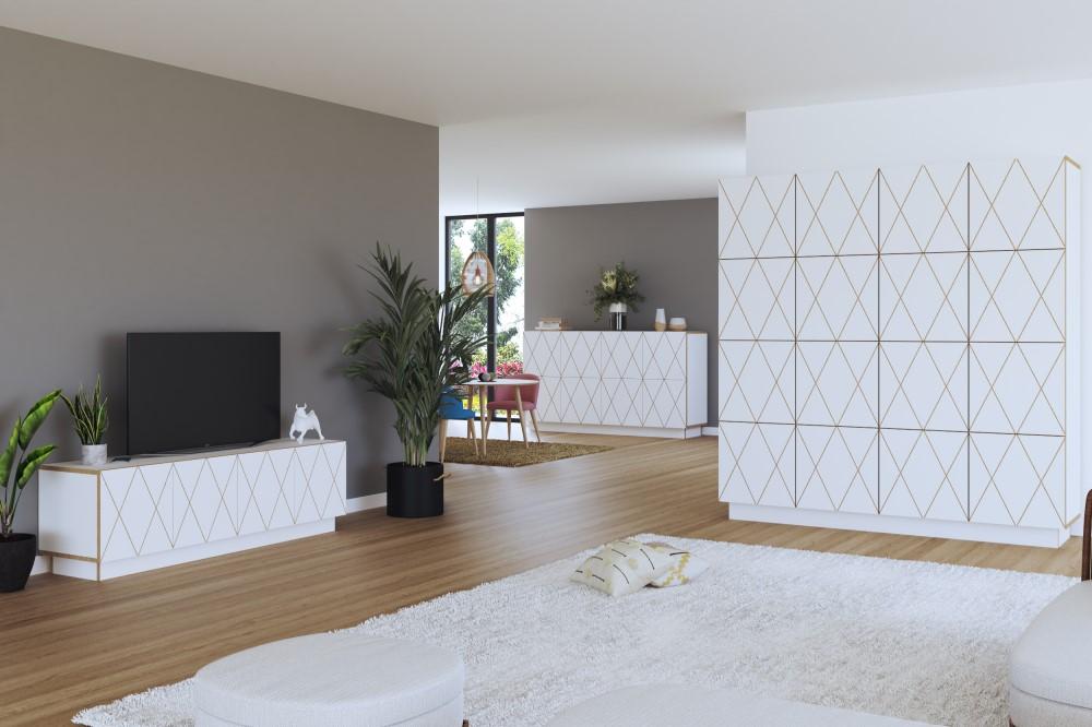 Highboard skandinavisches Design Wohnzimmer