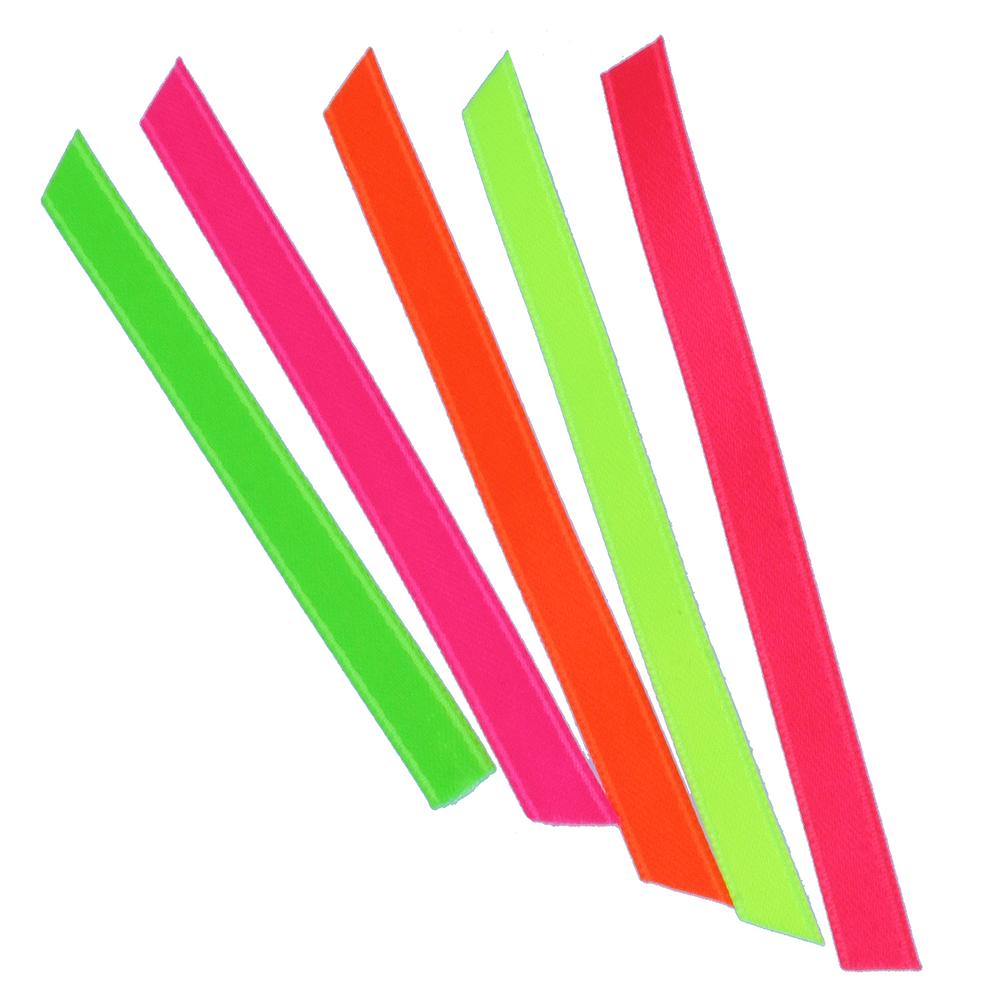 Neon Satinband 6 mm / Fluo Satin Ribbon 6 mm | 25 meter Neon Pink / Fluo Pink | Artikelnummer: 740.6mm.pink