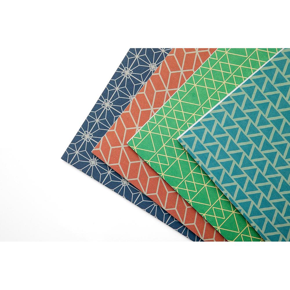 Gemusterte Schreibhefte aus Griechenland / Patterned Ruled Notebooks from Greece | Grüne Striche / Green Lines | Artikelnummer: kontor-gruen