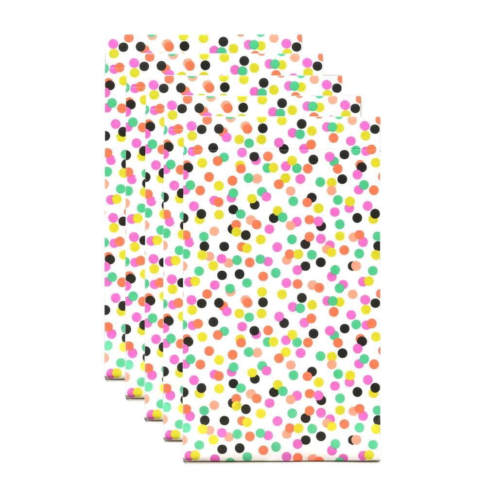 Gepunktete Blockbodenbeutel Bunt / Dotted Paper Bags | 1 Set à 5 Beutel / Pack of 5 Paper Bags | Artikelnummer: hop_beutel_punkte