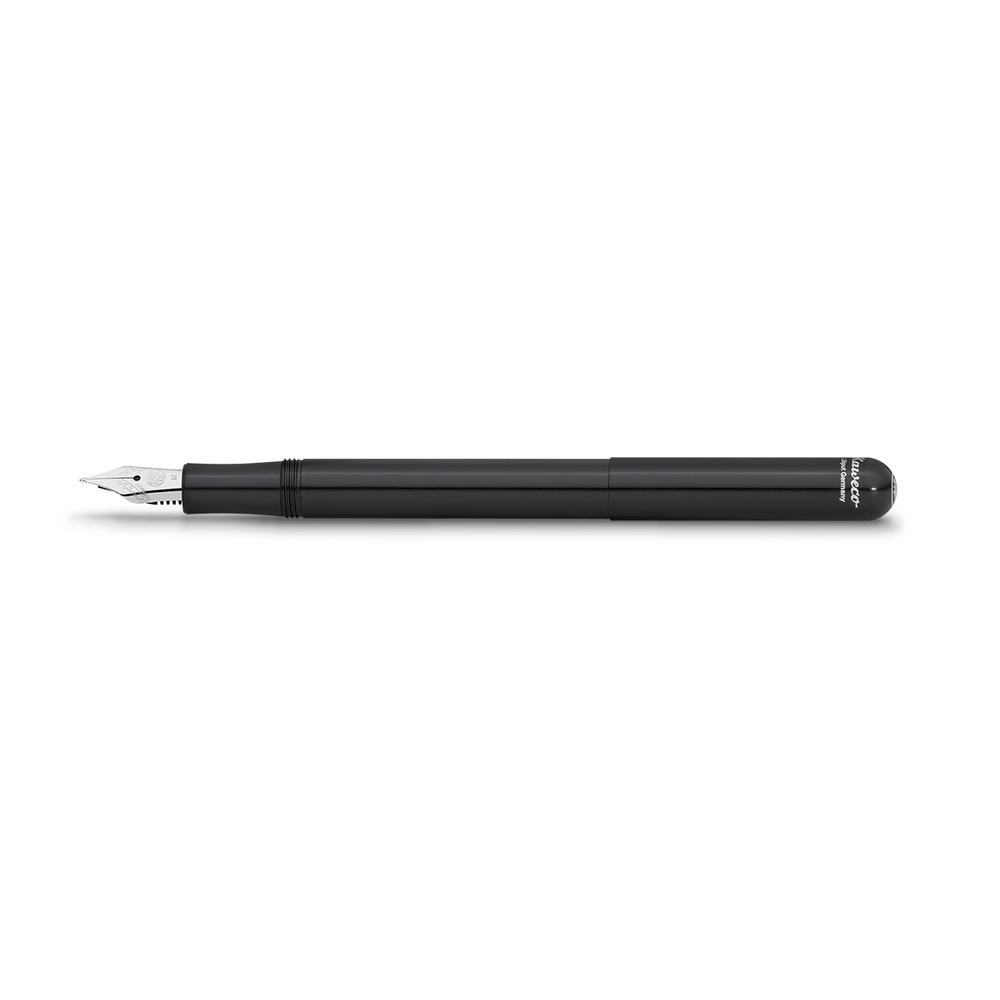 Kaweco Liliput Aluminium Schwarzer Füllfederhalter / Small black fountain pen | Feine Feder / Fine nib | Artikelnummer: Ka_lili_schw_F
