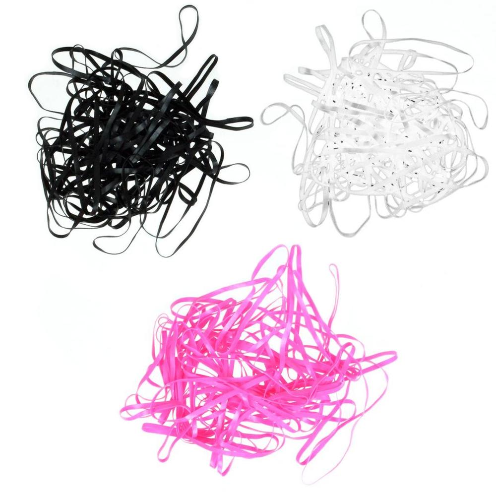 Gummibänder – Haushaltsgummis / Rubberbands  | Pink, 50 Stück / 50 pieces | Artikelnummer: laurel-pink-50