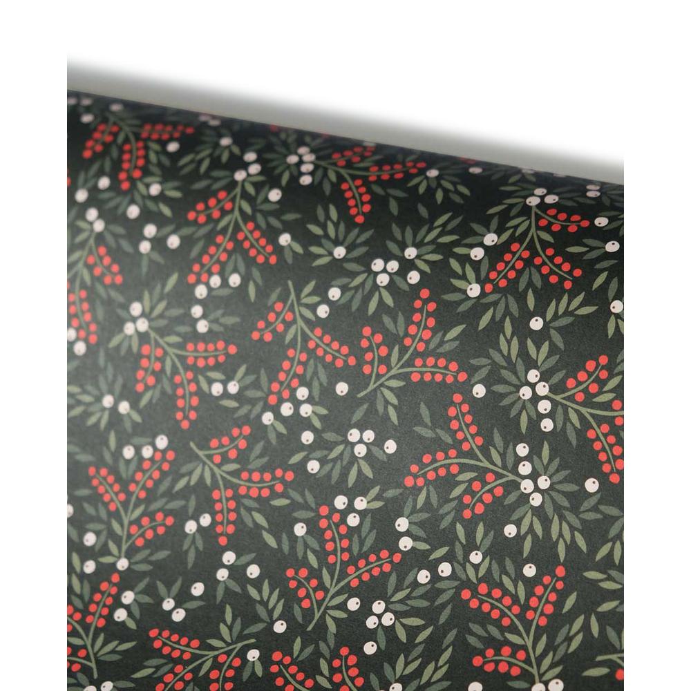 Rote & Weiße Beeren Geschenkpapier / Red & White Berries Wrapping Paper | Buntpapier 50 x 70cm / Patterned Paper | Artikelnummer: HS_papier_redwhiteberries
