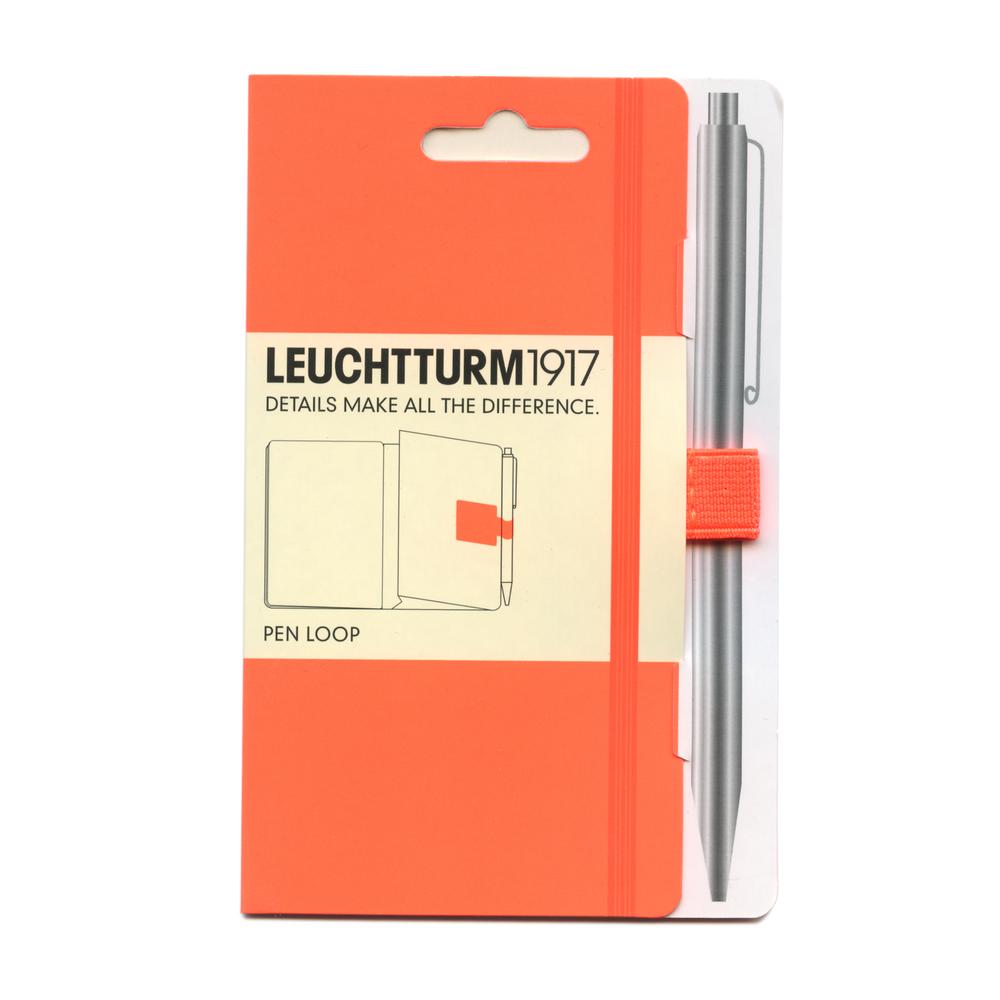 Leuchtturm1917 Pen Loop / Neon Stifthalter zum Einkleben | Neon Orange / Fluo Orange | Artikelnummer: leuchttneonoran