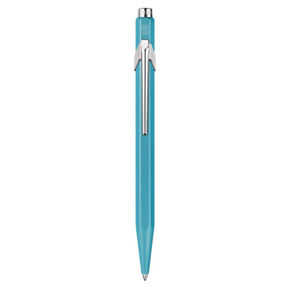 Caran d'Ache Kugelschreiber 849 Colormat-X / Ballpoint Pen | Türkisblau / Turquoise blue | Artikelnummer: 849.681-tuerkis