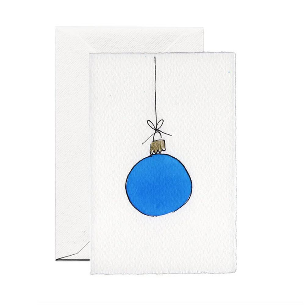 Weihnachtskugel Handkoloriert / Hand Painted Christmas Bauble | Blau / Blue | Artikelnummer: scr_kugel_blau