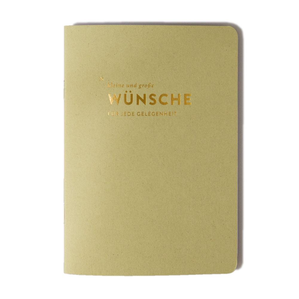 Artographie-Werkstatt Wünsche Notizheft / Wishes Notebook by Artographie-Werkstatt | Goldene Folienprägung / Gold foil embossing | Artikelnummer: artographie_wuensche