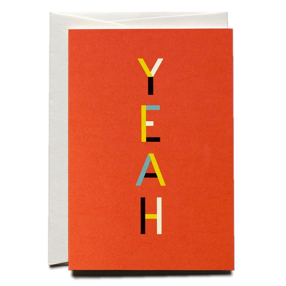 YEAH Grußkarte /  YEAH Letters Card | Offsetprint | Artikelnummer: HS_yeah