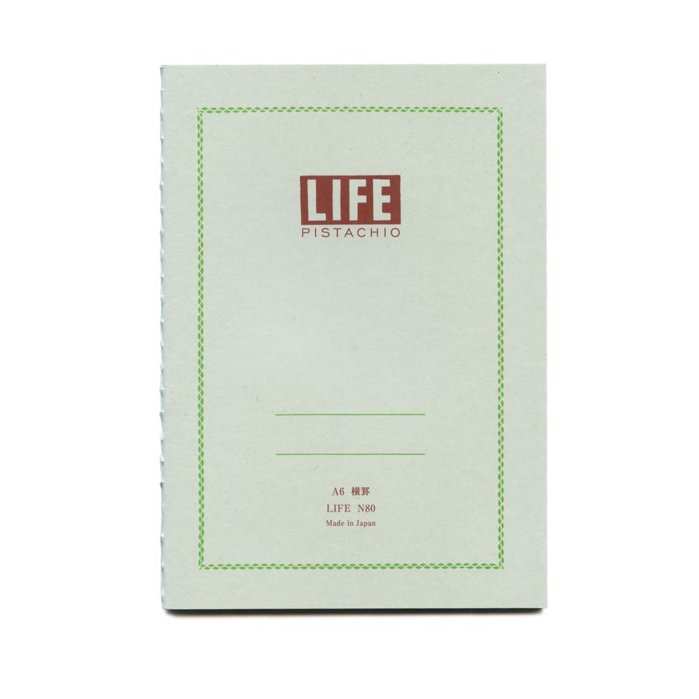 L!FE Pistachio A6 Notizheft  /  L!FE Pistachio A6 Notebooklet  | Hellgrüne Lineatur  / Light green lines | Artikelnummer: life_pistachio_a6