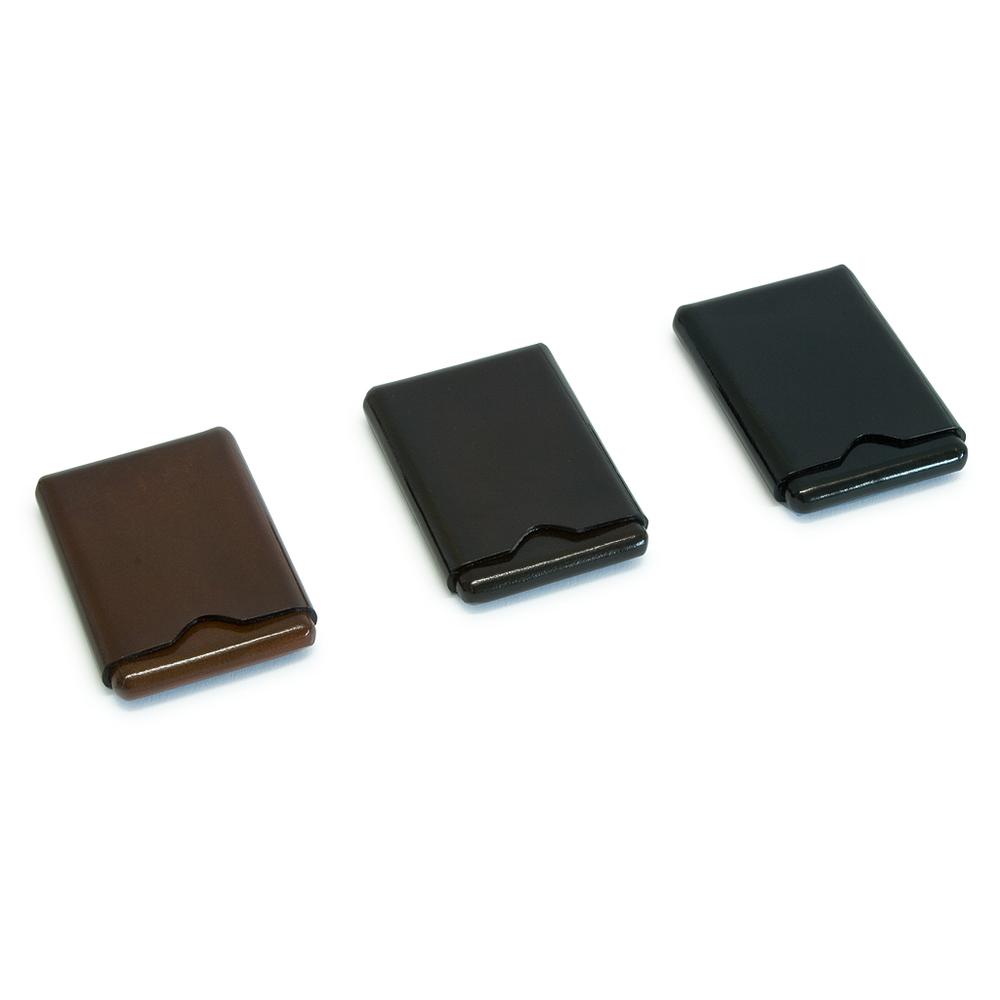 Visitenkarten Etui aus Leder | Dunkelbraun / Dark Brown | Artikelnummer: dunkelbraun