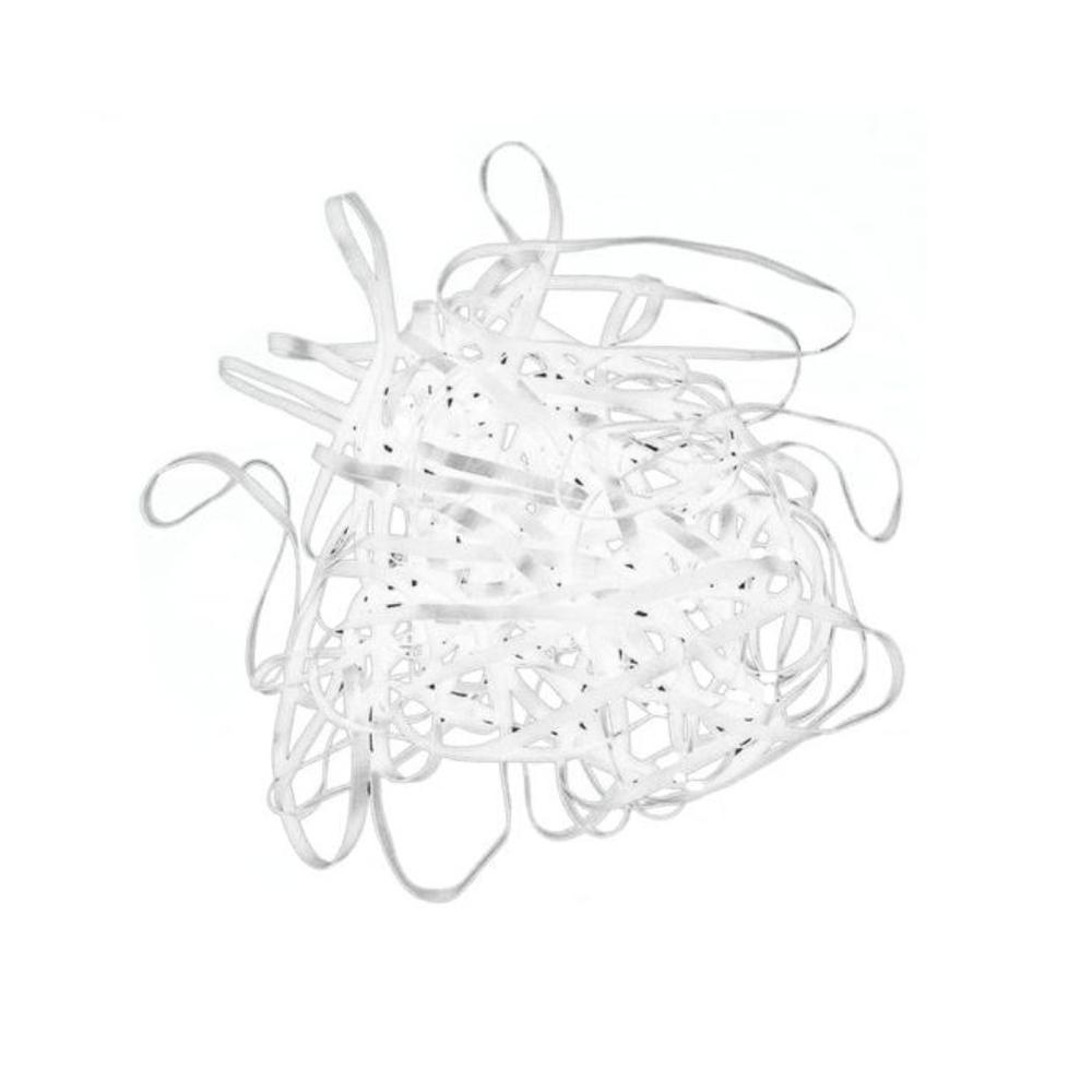 Gummibänder – Haushaltsgummis / Rubberbands  | Weiß 50 Stück / White 50 pieces | Artikelnummer: laurel-weiss-50