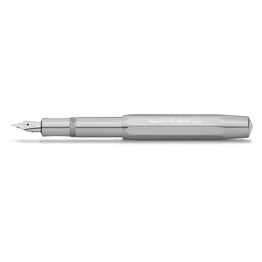 Kaweco AL Sport Glänzend Füllfederhalter / Shiny fountain pen | Breite Feder / Broad nib | Artikelnummer: Ka_ALSport_raw_b