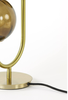 Lampe | Tischleuchte 2 Leuchten  MAGDALA - Glas/Braun+Gold