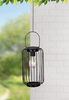 Lampe | Solarbetriebene Outdoor- / LED Solarleuchte "Strato" - schwarz 