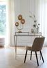 Lampe | Tischleuchte 3 Leuchten MAGDALA - Glas/ Braun+Gold