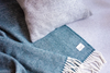 Decke | Wolldecke / Kuscheldecke Herringbone - Petrol