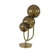 Lampe | Tischleuchte 3 Leuchten MAGDALA - Glas/ Braun+Gold