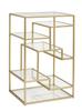 Regal | Beistelltisch /Display -  Gold/Glas