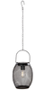 Lampe | Solarbetriebene Outdoor- / LED Solarleuchte "Meshy" - schwarz / oval - klein