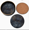 Wein Accessoires | 4er Set Untersetzer Vesuvius - Schwarz / Gold