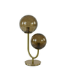 Lampe | Tischleuchte 2 Leuchten  MAGDALA - Glas/Braun+Gold