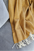 Decke | Wolldecke / Kuscheldecke Herringbone - Amber