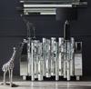 Lampe | Tischleuchte / Porzellanlampe Rosie - Schwarz/Silber