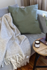Decke | Wolldecke / Kuscheldecke Pickstitch - Limestone
