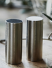 Gewürzstreuer | 2er Set Salz- & Pfefferstreuer Tall - Gebürstetes Silber