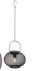 Lampe | Solarbetriebene Outdoor- / LED Solarleuchte "Meshy" - schwarz / Kugel