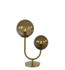 Lampe | Tischleuchte 2 Leuchten  MAGDALA - Glas/Braun+Gold