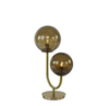 Lampe | Tischleuchte 2 Leuchten  MAGDALA - Glas/Braun+Gold