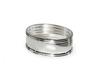 Tischschmuck | 4er Set Serviettenring / Serviettenhalter Faden - silber 