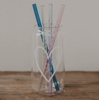 Strohhalm | 4er Set Strohhalme gedreht aus Glas - Rosa