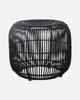 Hocker | Rattan-Hocker - Beistelltisch Modern Schwarz