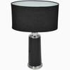 Lampe | Tischleuchte / Porzellanlampe Rosie - Schwarz/Silber