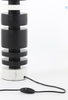 Lampe | Tischleuchte / Lampenfuß Tunda Marmor - weiß / matt schwarz