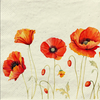 Serviette | Papier-/ Lunchserviette Poppy on Grass