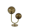 Lampe | Tischleuchte 2 Leuchten  MAGDALA - Glas/Braun+Gold
