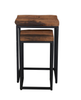 Tisch | 2er Set Beistelltisch Goa - Platte Holz natur