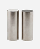 Gewürzstreuer | 2er Set Salz- & Pfefferstreuer Tall - Gebürstetes Silber