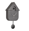 Uhr | Wanduhr / Moderne Kuckucksuhr Cuckoo - Metallic / Dunkelgrau