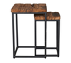 Tisch | 2er Set Beistelltisch Goa - Platte Holz natur