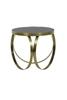 Tisch | Beistelltisch BUBISA small - Glas schwarz / antik bronze