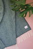 Decke | Wolldecke / Kuscheldecke Herringbone - Petrol
